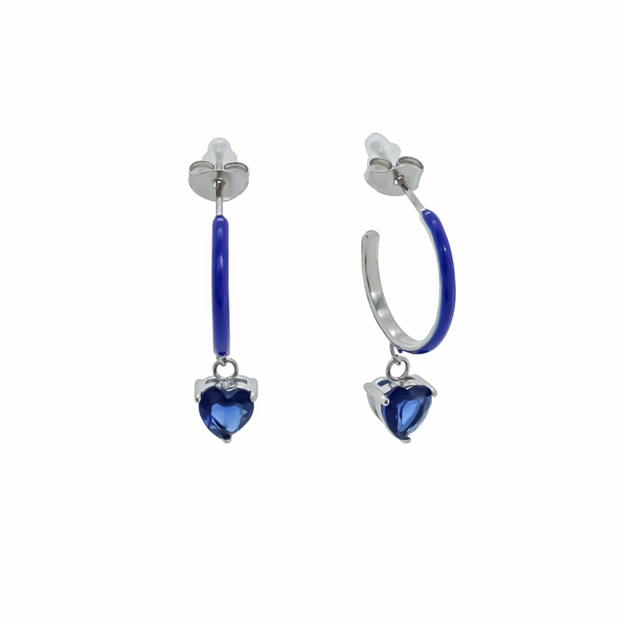 Love blue zircon earrings