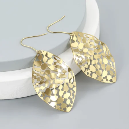 gold leaf earrings 1 1