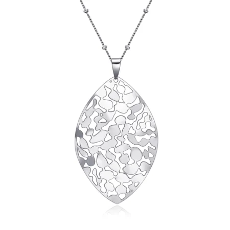 silver leaf pendant necklaces