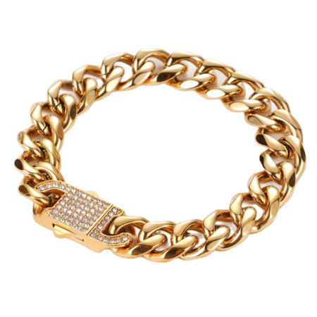 Men's 316 stainless steel Cuban chain bracelet (9)